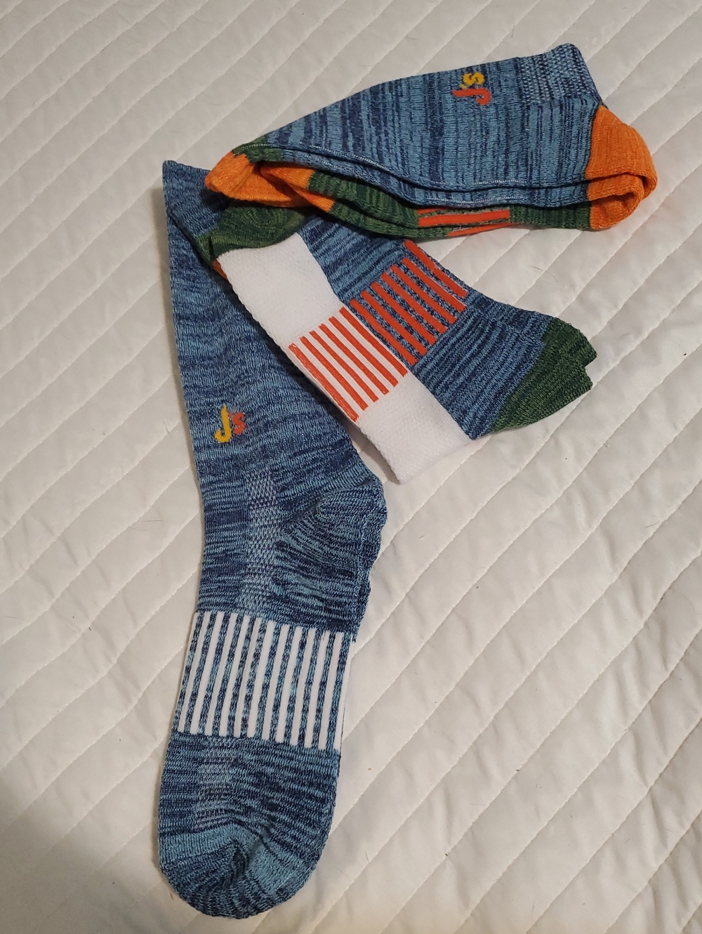 John's Crazy Socks "J's Athletic Crew" socks